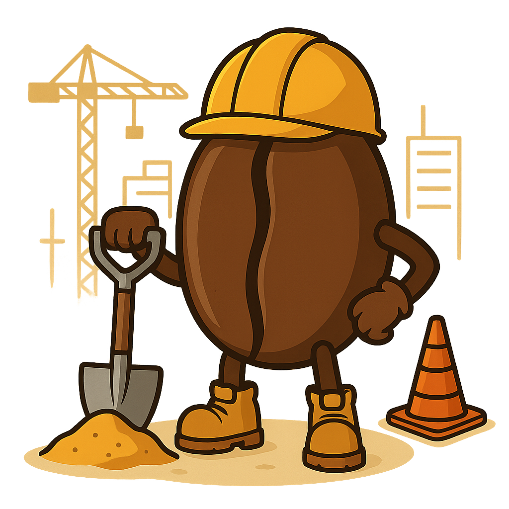 Kaffeebohne mit Helm